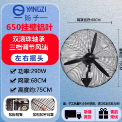 扬子牌挂壁扇大功率工业风扇强力电扇挂墙壁式家商用大风力FS-650壁扇